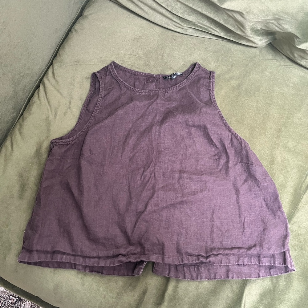 J.Crew Brown Linen Top tank top